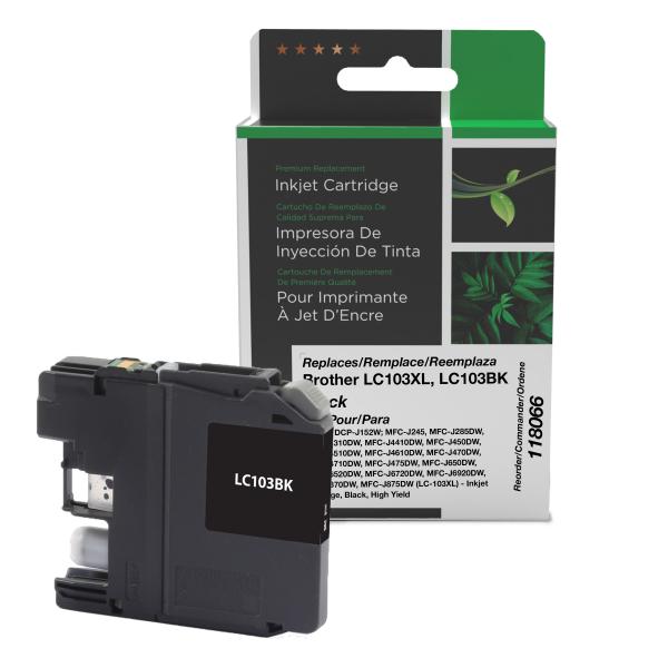 Toner Cartridge Store | Clover Imaging Non-OEM New High Yield Black Ink Cartridge for Brother LC103XL