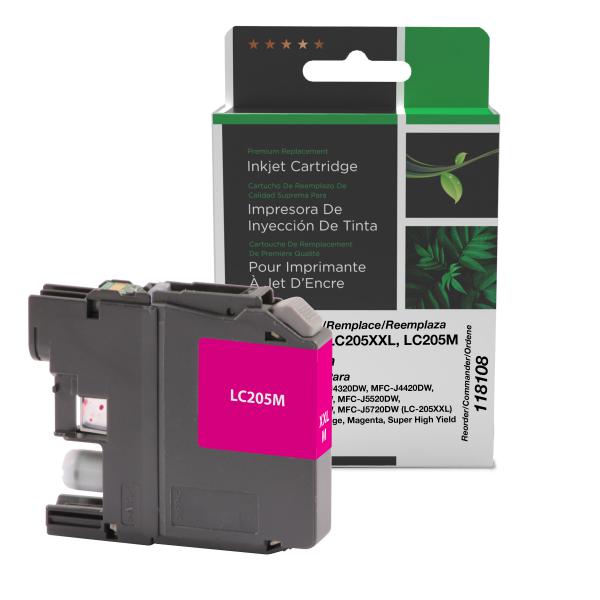 Toner Cartridge Store | Clover Imaging Non-OEM New Super High Yield Magenta Ink Cartridge for Brother LC205XXL