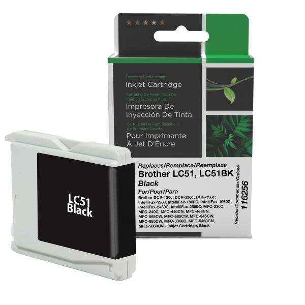 Toner Cartridge Store | Clover Imaging Remanufactured Black Ink Cartridge for Brother LC51