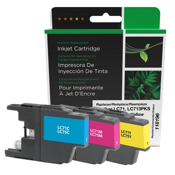 Toner Cartridge Store | Clover Imaging Remanufactured Cyan, Magenta, Yellow Ink Cartridges for Brother LC71 3-Pack