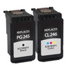 Toner Cartridge Store | Clover Imaging Remanufactured Black, Color Ink Cartridges for Canon PG-245/CL-246 2-Pack