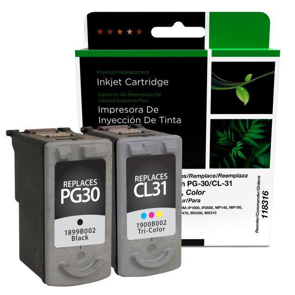 Toner Cartridge Store | Clover Imaging Remanufactured Black, Color Ink Cartridges for Canon PG-30/CL-31