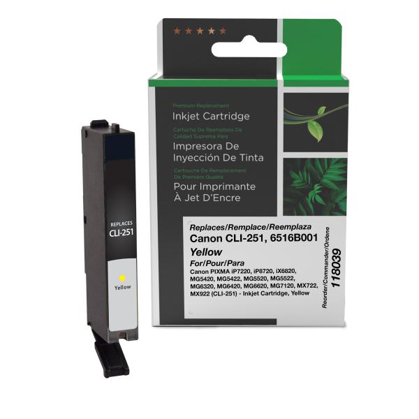 Clover Imaging Remanufactured Yellow Ink Cartridge for Canon CLI-251 (6516B001)