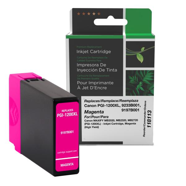 Toner Cartridge Store | Clover Imaging Non-OEM New High Yield Magenta Ink Cartridge for Canon PGI-1200XL (9233B001/9197B001)