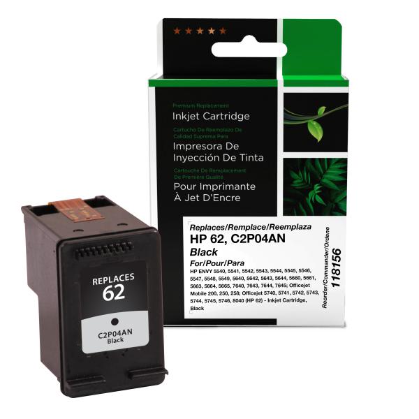 Toner Cartridge Store | Clover Imaging Remanufactured Black Ink Cartridge for HP 62 (C2P04AN)