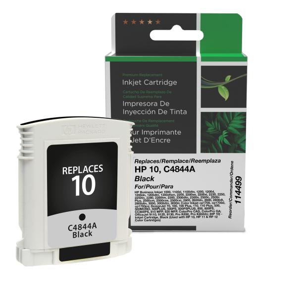 Toner Cartridge Store | Clover Imaging Remanufactured Black Ink Cartridge for HP 10 (C4844A)