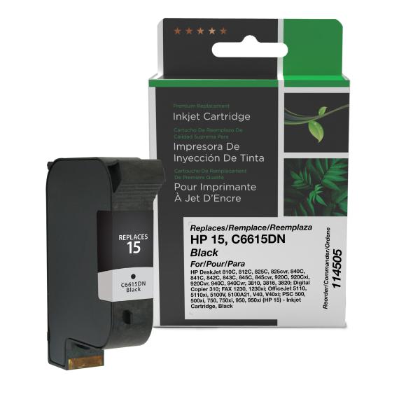 Toner Cartridge Store | Clover Imaging Remanufactured Black Ink Cartridge for HP 15 (C6615DN)