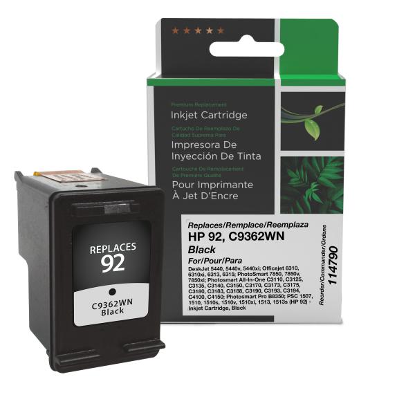 Toner Cartridge Store | Clover Imaging Remanufactured Black Ink Cartridge for HP 92 (C9362WN)