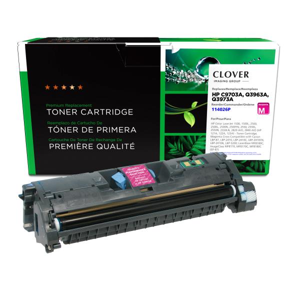 Clover Imaging Remanufactured Magenta Toner Cartridge for HP 121A/122A/123A (C9703A/Q3963A)