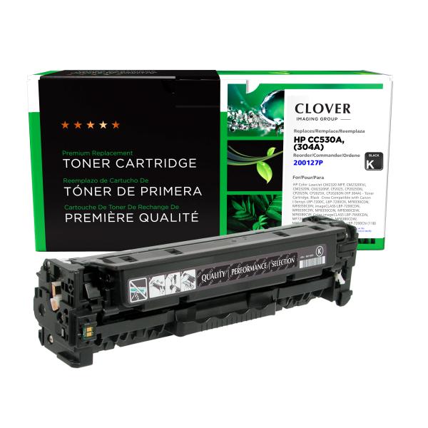 Toner Cartridge Store | Clover Imaging Remanufactured Black Toner Cartridge for HP 304A (CC530A)