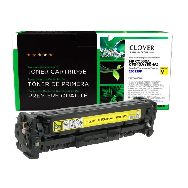 Clover Imaging Remanufactured Yellow Toner Cartridge for HP 304A (CC532A)