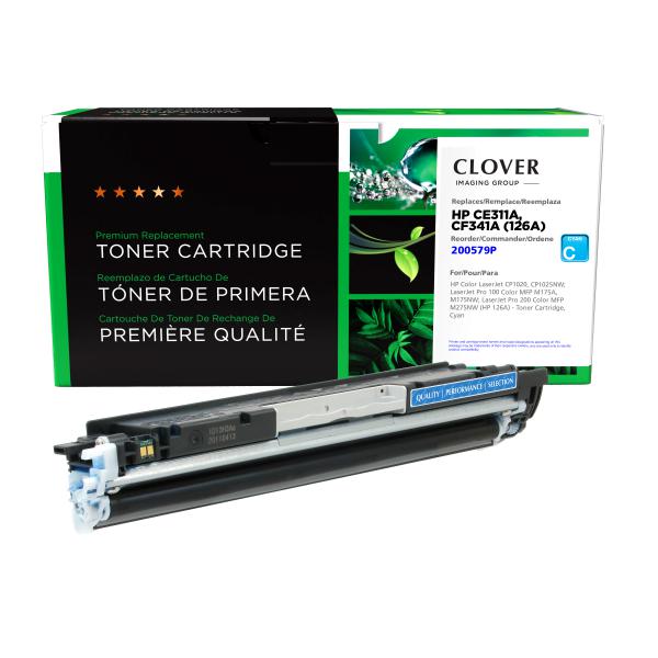 Toner Cartridge Store | Clover Imaging Remanufactured Cyan Toner Cartridge for HP 126A (CE311A)