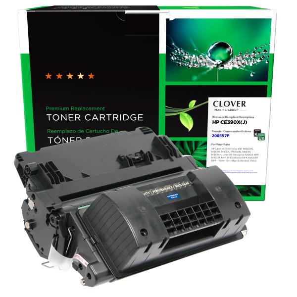 Toner Cartridge Store | Clover Imaging Remanufactured Extended Yield Black Toner Cartridge for HP CE390X