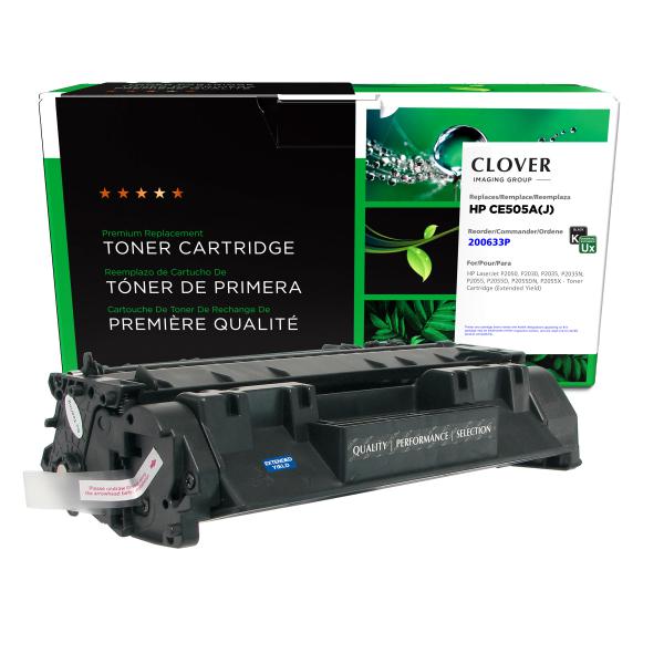 Toner Cartridge Store | Clover Imaging Remanufactured Extended Yield Toner Cartridge for HP CE505A