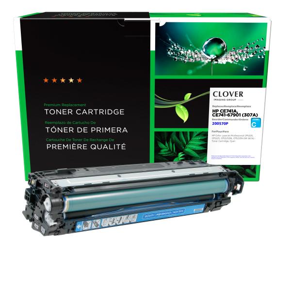 Toner Cartridge Store | Clover Imaging Remanufactured Cyan Toner Cartridge for HP 307A (CE741A)