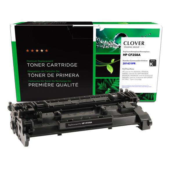 Clover Imaging Remanufactured Toner Cartridge (Reused OEM Chip) for HP 58A (CF258A)