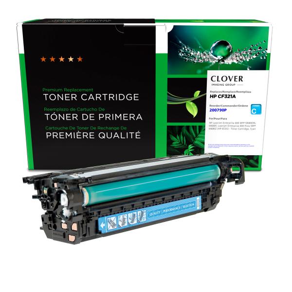 Toner Cartridge Store | Clover Imaging Remanufactured Cyan Toner Cartridge for HP 653A (CF321A)