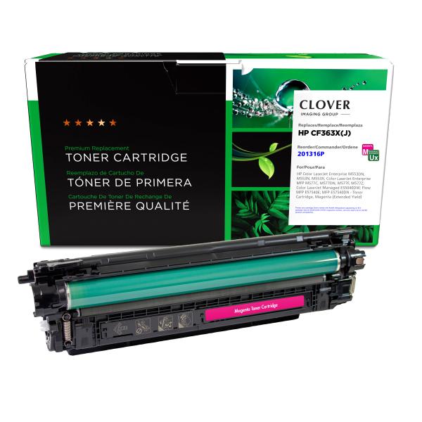 Toner Cartridge Store | Clover Imaging Remanufactured Extended Yield Magenta Toner Cartridge for HP CF363X