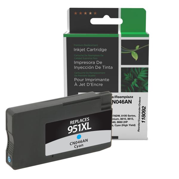 Clover Imaging Remanufactured High Yield Cyan Ink Cartridge for HP 951XL (CN046AN)