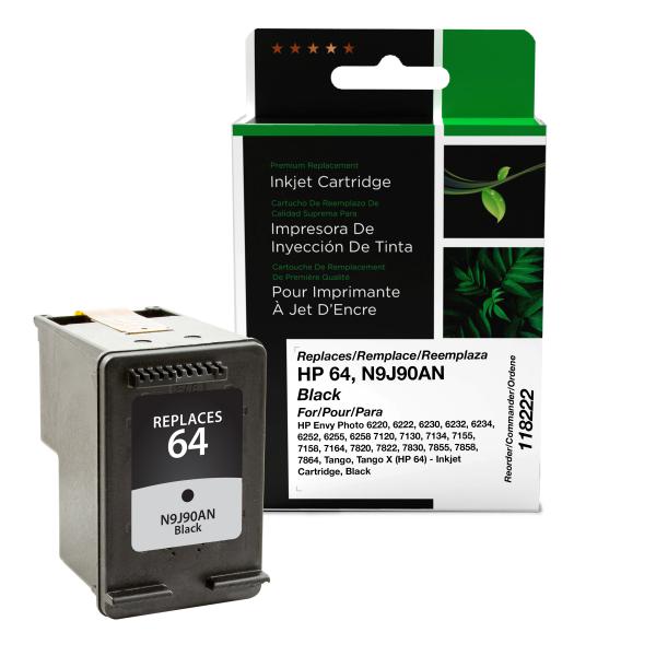 Toner Cartridge Store | Clover Imaging Remanufactured Black Ink Cartridge for HP 64 (N9J90AN)