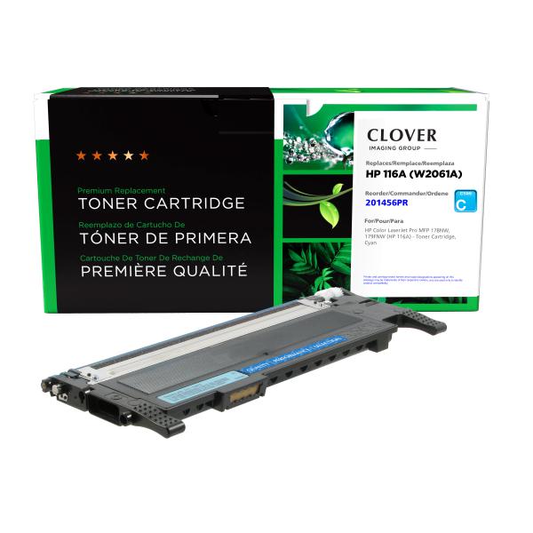 Toner Cartridge Store | Clover Imaging Remanufactured Cyan Toner Cartridge (Reused OEM Chip) for HP 116A (HP W2061A)