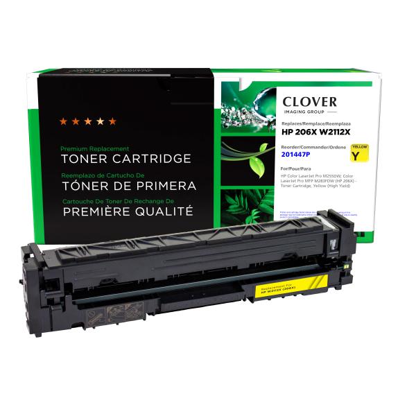 Clover Imaging Remanufactured High Yield Yellow Toner Cartridge for HP 206X (W2112X)