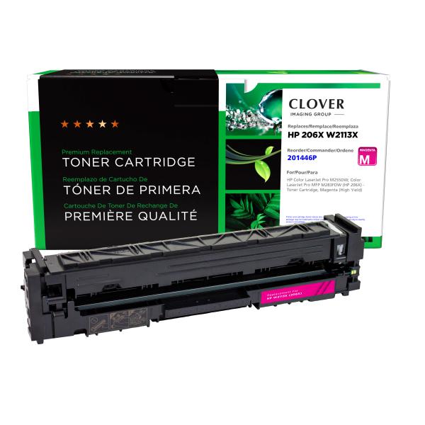 Clover Imaging Remanufactured High Yield Magenta Toner Cartridge for HP 206X (W2113X)