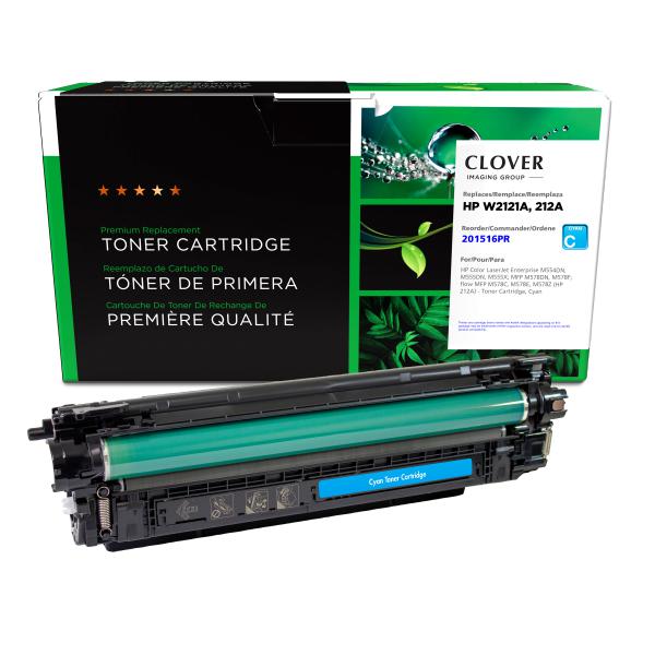 Toner Cartridge Store | Clover Imaging Remanufactured Cyan Toner Cartridge (Reused OEM Chip) for HP 212A (W2121A)