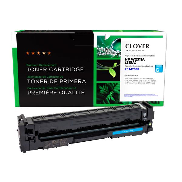 Toner Cartridge Store | Clover Imaging Remanufactured Cyan Toner Cartridge (Reused OEM Chip) for HP 215A (W2311A)