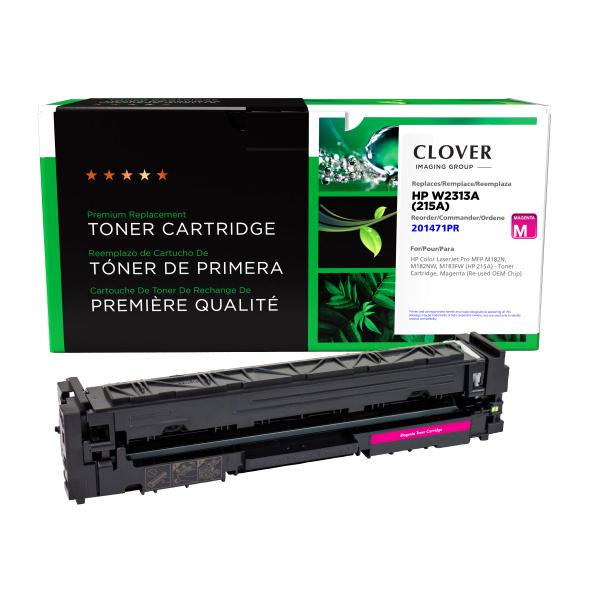 Clover Imaging Remanufactured Magenta Toner Cartridge (Reused OEM Chip) for HP 215A (W2313A)