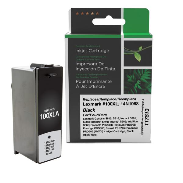 Clover Imaging Remanufactured High Yield Black Ink Cartridge for Lexmark (#100XL)