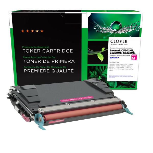 Clover Imaging Remanufactured High Yield Magenta Toner Cartridge for Lexmark C520/C522/C524/C534