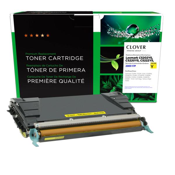 Clover Imaging Remanufactured High Yield Yellow Toner Cartridge for Lexmark C520/C522/C524/C534