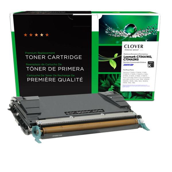 Toner Cartridge Store | Clover Imaging Remanufactured Black Toner Cartridge for Lexmark C734