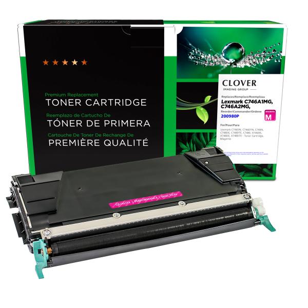 Clover Imaging Remanufactured Magenta Toner Cartridge for Lexmark C746/C748