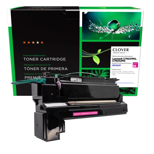 Clover Imaging Remanufactured High Yield Magenta Toner Cartridge for Lexmark C792