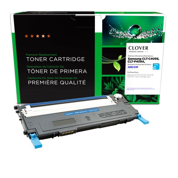 Toner Cartridge Store | Clover Imaging Remanufactured Cyan Toner Cartridge for Samsung CLT-C409S