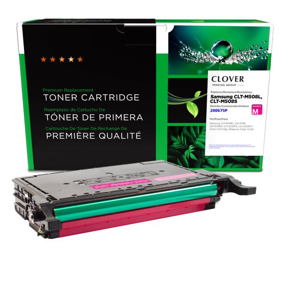 Clover Imaging Remanufactured High Yield Magenta Toner Cartridge for Samsung CLT-M508L/CLT-M508S