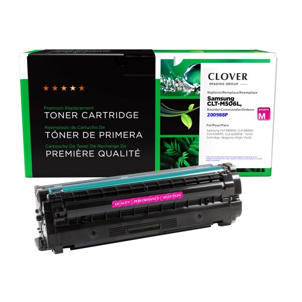 Clover Imaging Remanufactured High Yield Magenta Toner Cartridge for Samsung CLT-M506L/CLT-M506S