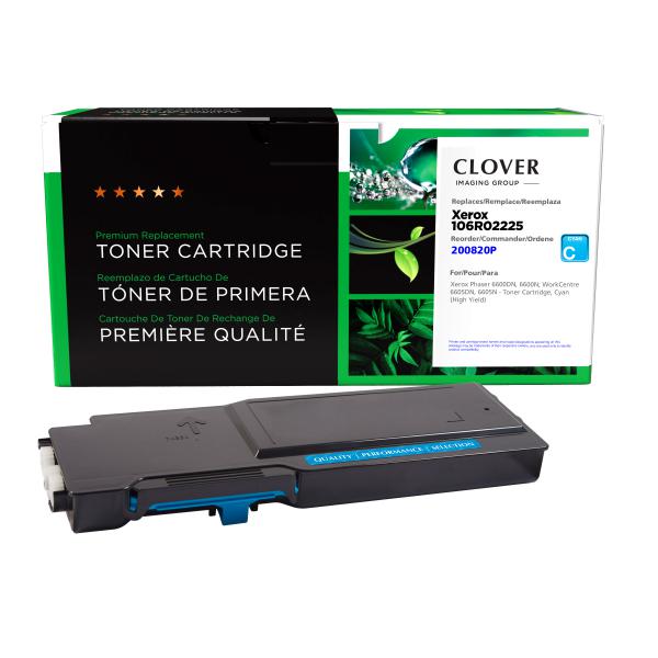 Clover Imaging Remanufactured High Yield Cyan Toner Cartridge for Xerox 106R02225